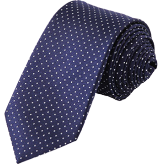 Cravatta in seta blu notte pois bianchi — Suitable | Abiti e camicie su  misura | Tecnologia scanner 3D