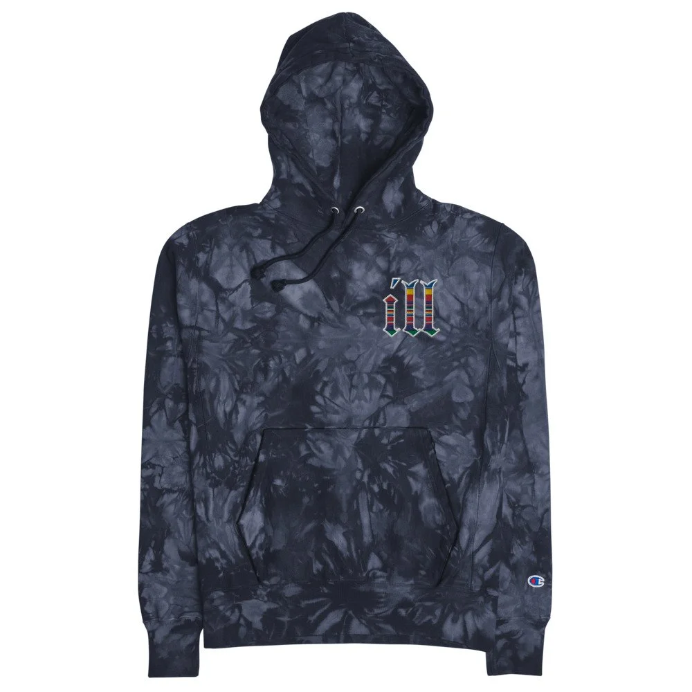 ILL Sarape Old English Unisex Champion tie dye hoodie iLL ZakieL