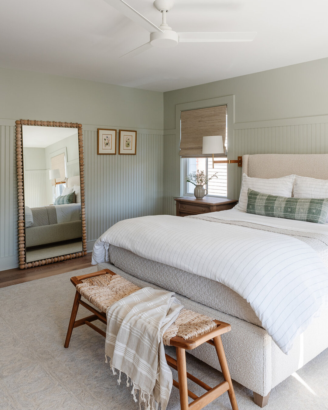That's right, that's a color on the wall in the primary bedroom. We DO use color especially this perfect shade of green gray to make this the most relaxed oasis.
#BrooklynBlvdProject 

Designer: Salt Design Co.
Project: Brooklyn Boulevard Pr