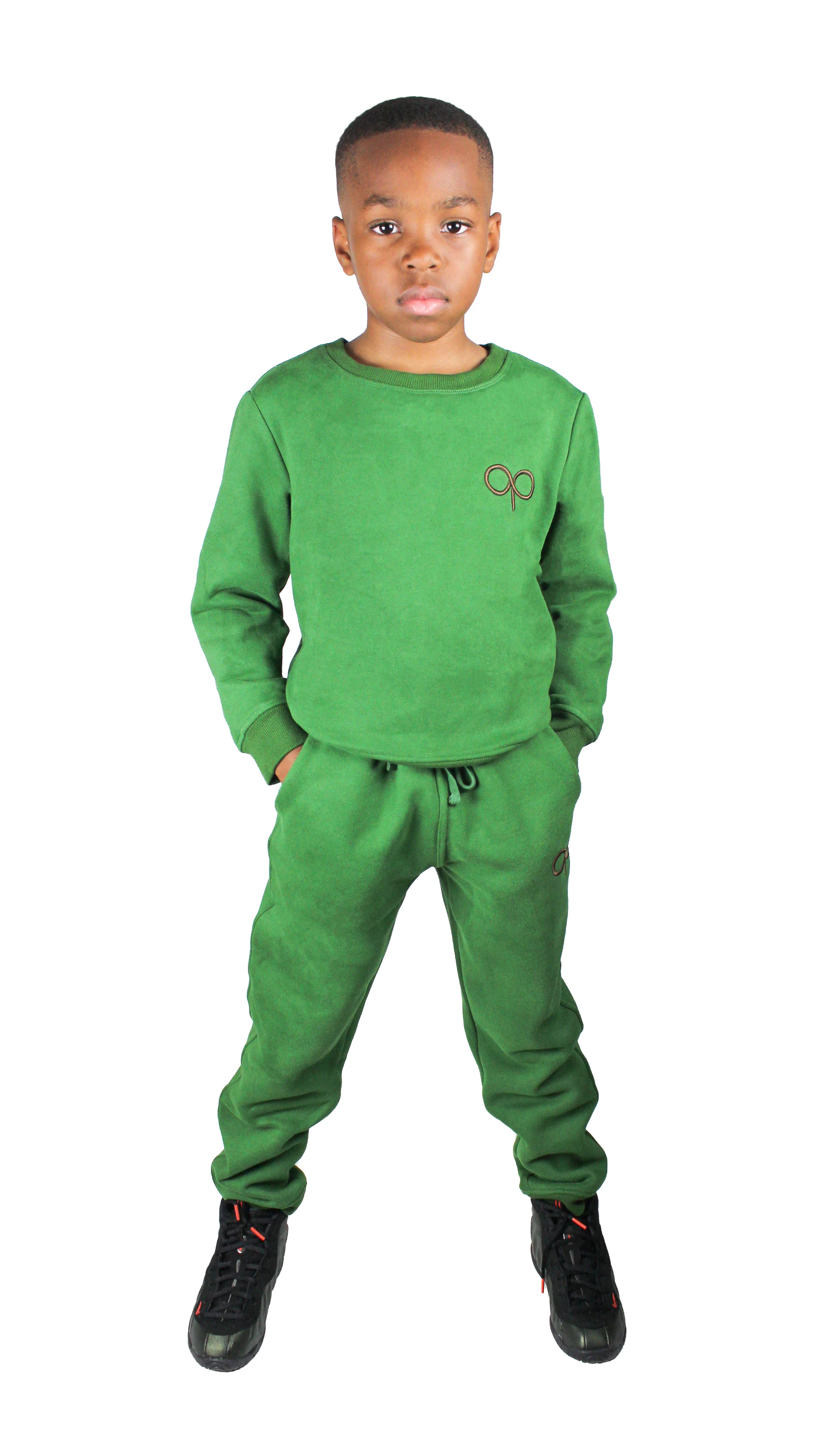 kids green sweatsuit