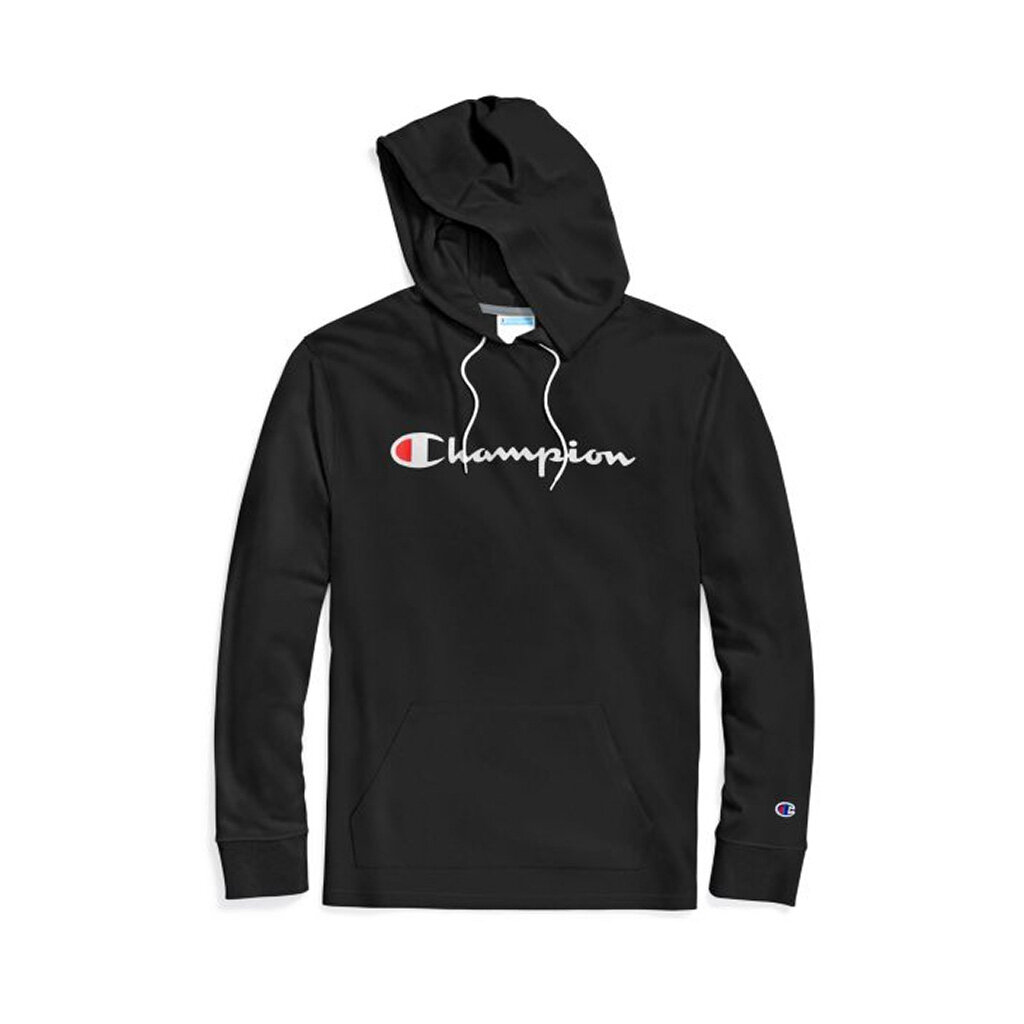 champion c patch taped black hoodie