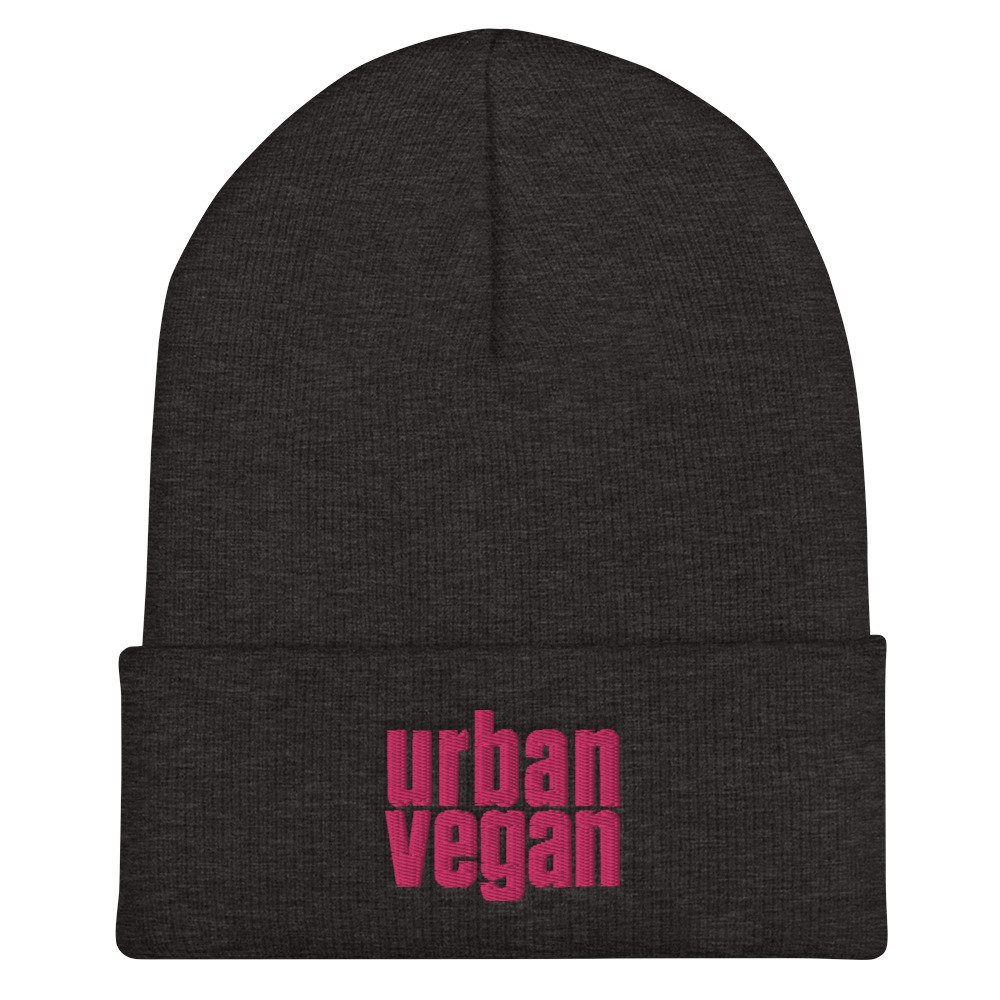Urban Vegan Beanie - Pink — Urban Vegan Kitchen | Beanies