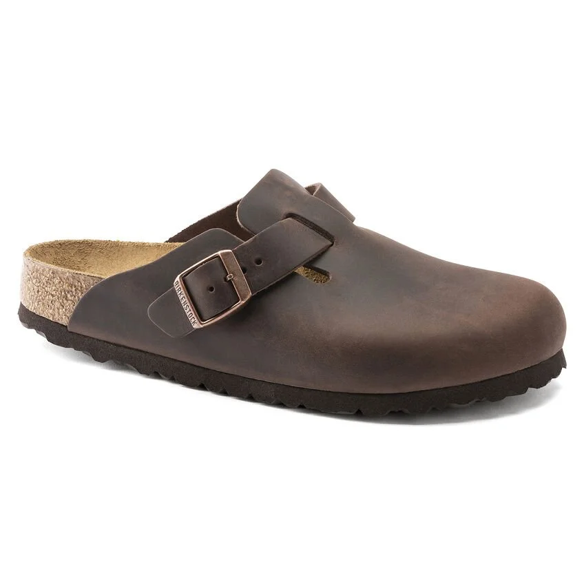 Birkenstock Boston Habana Oiled Leather Original Footbed — FOOTPRINTS ANN  ARBOR