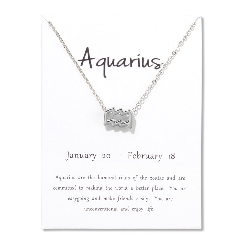♒︎ Aquarius Necklace - Zodiac Symbols 