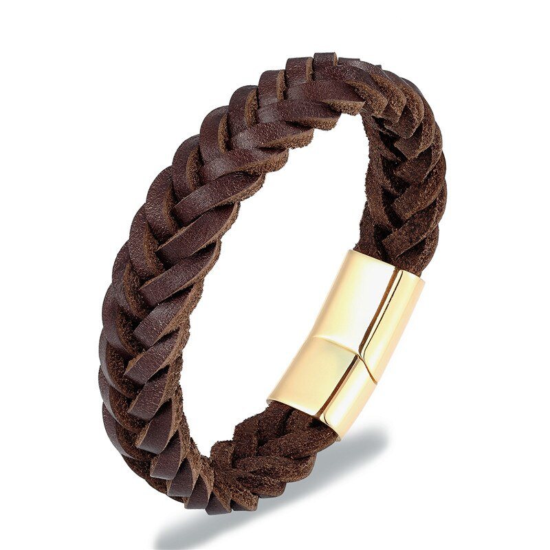 Antique Brown Braided Leather Bracelet Unisex Bracelet Mens Bracelet Leather Wristband Leather Armband