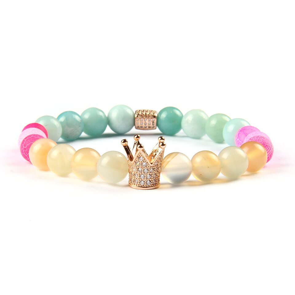 Sublime Gifts 2pc Set Chakra 100% Natural Multi Gemstone Crystal Healing Chip Gemstone Stones Stretch Bracelets