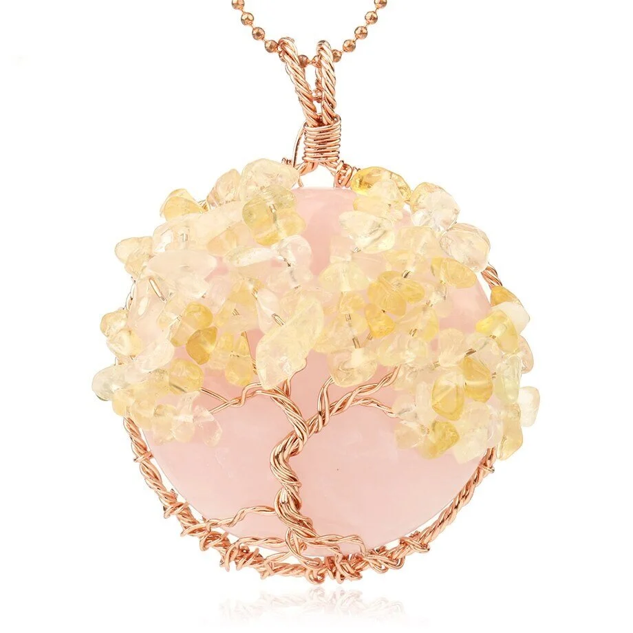 Magical Tree Of Life Crystal Necklace 