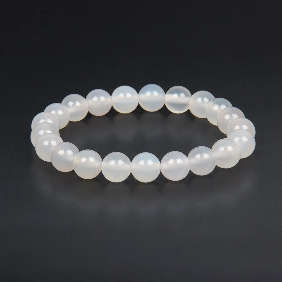 white bead bracelet