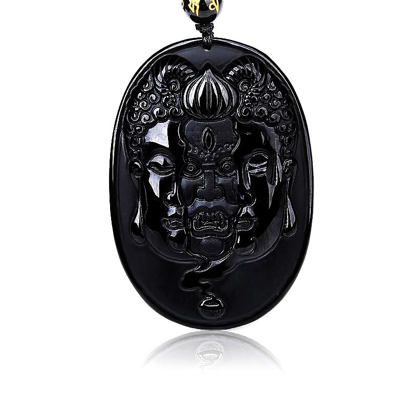 Protection from Negative Energy Spiritual Protection Black Obsidian Buddha Necklace