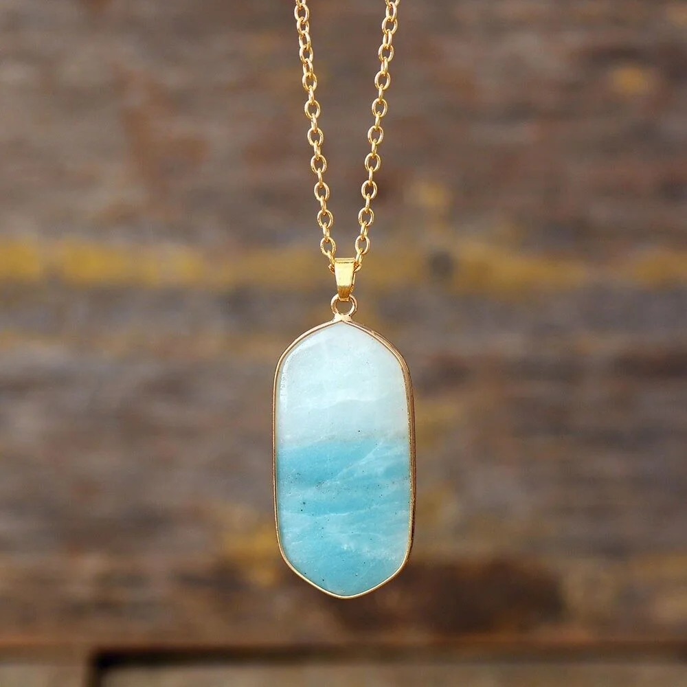 La Mar Amazonite Crystal Pendant 