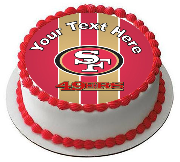 NFL Cake Toppers San Francisco 49ers Cupcake Toppers Edible Image Frosting  Circles