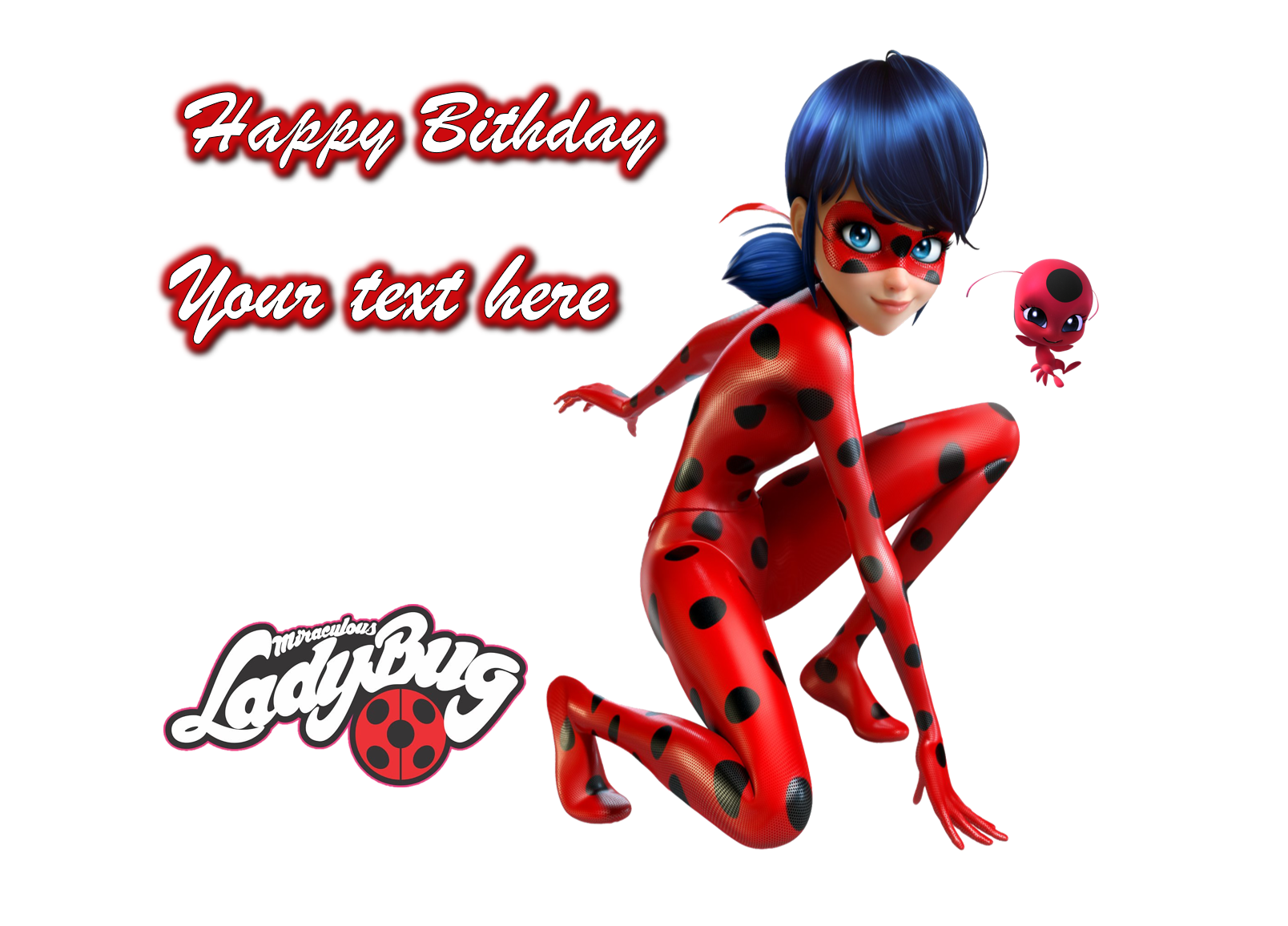 Miraculous Lady Bug Edible Image for Cake — Choco House