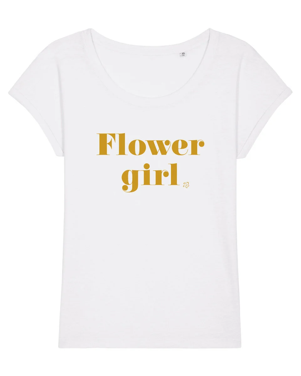 Flower Women's White Short Sleeve Graphic T Shirt For Flower