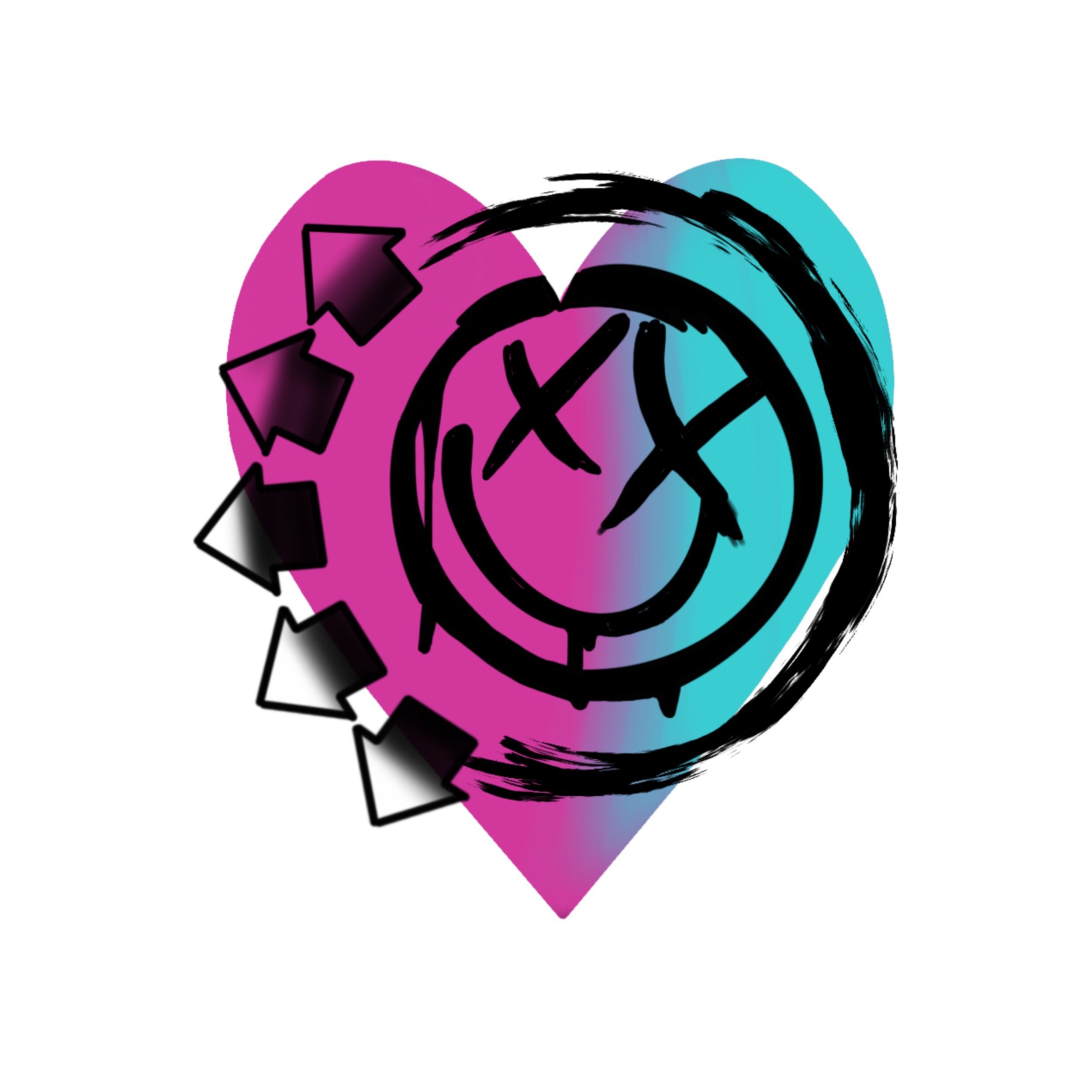 Blink-182 Brushstroke Heart- Self Titled Colourway — LCH