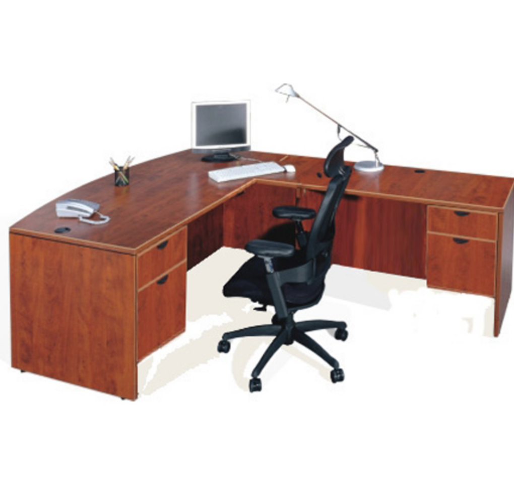 Iof 78 X 72 Bow Front L Shaped Desk Map Office Furniture