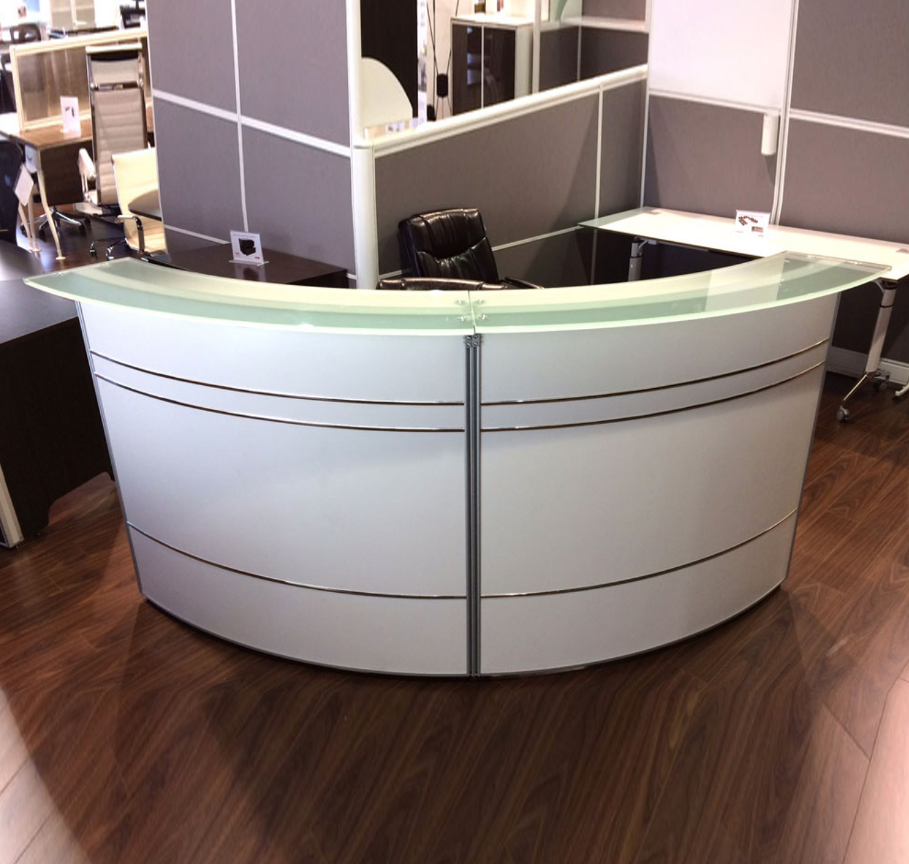 Lfco 94 Semi Circle Reception Desk Map Office Furniture New