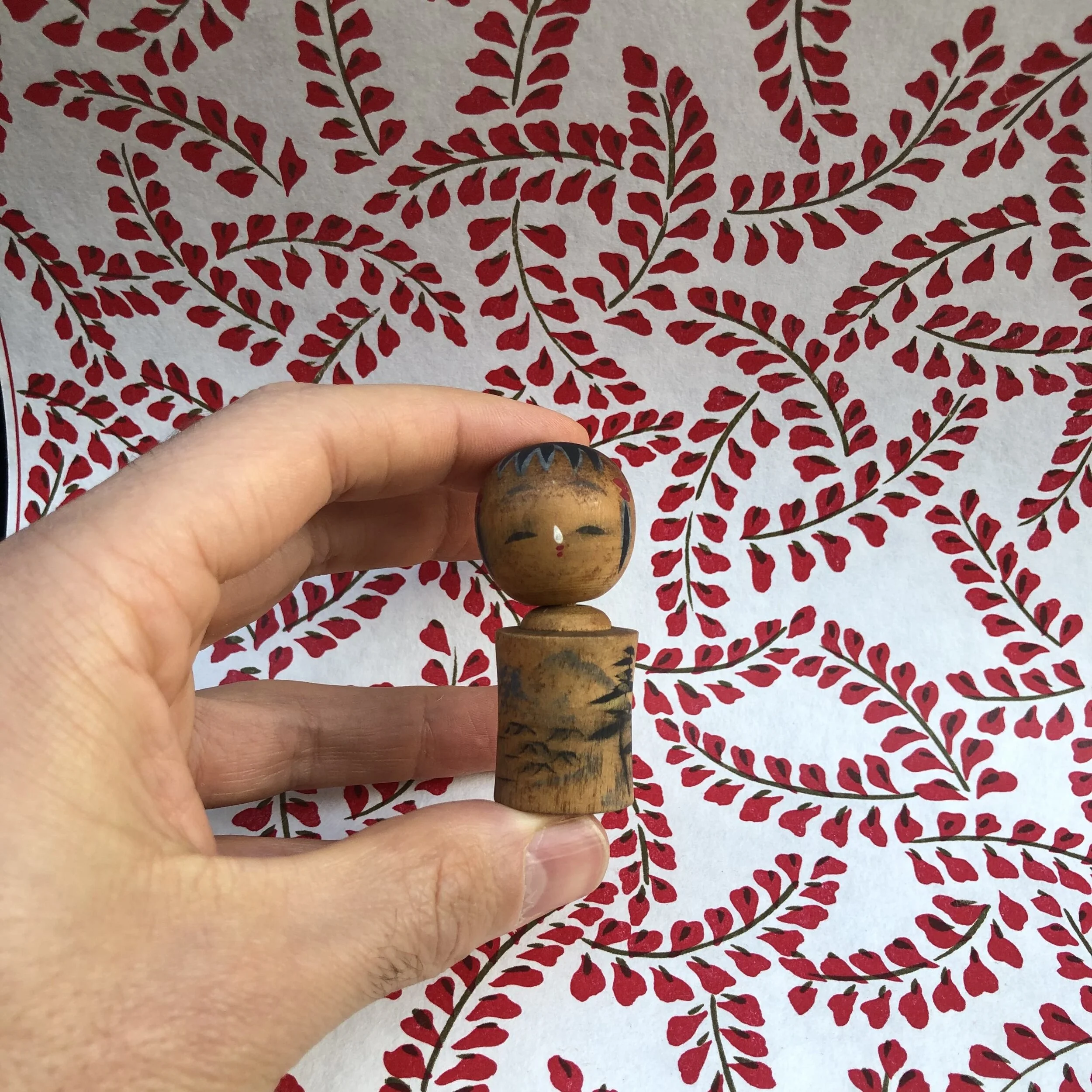 mini kokeshi dolls