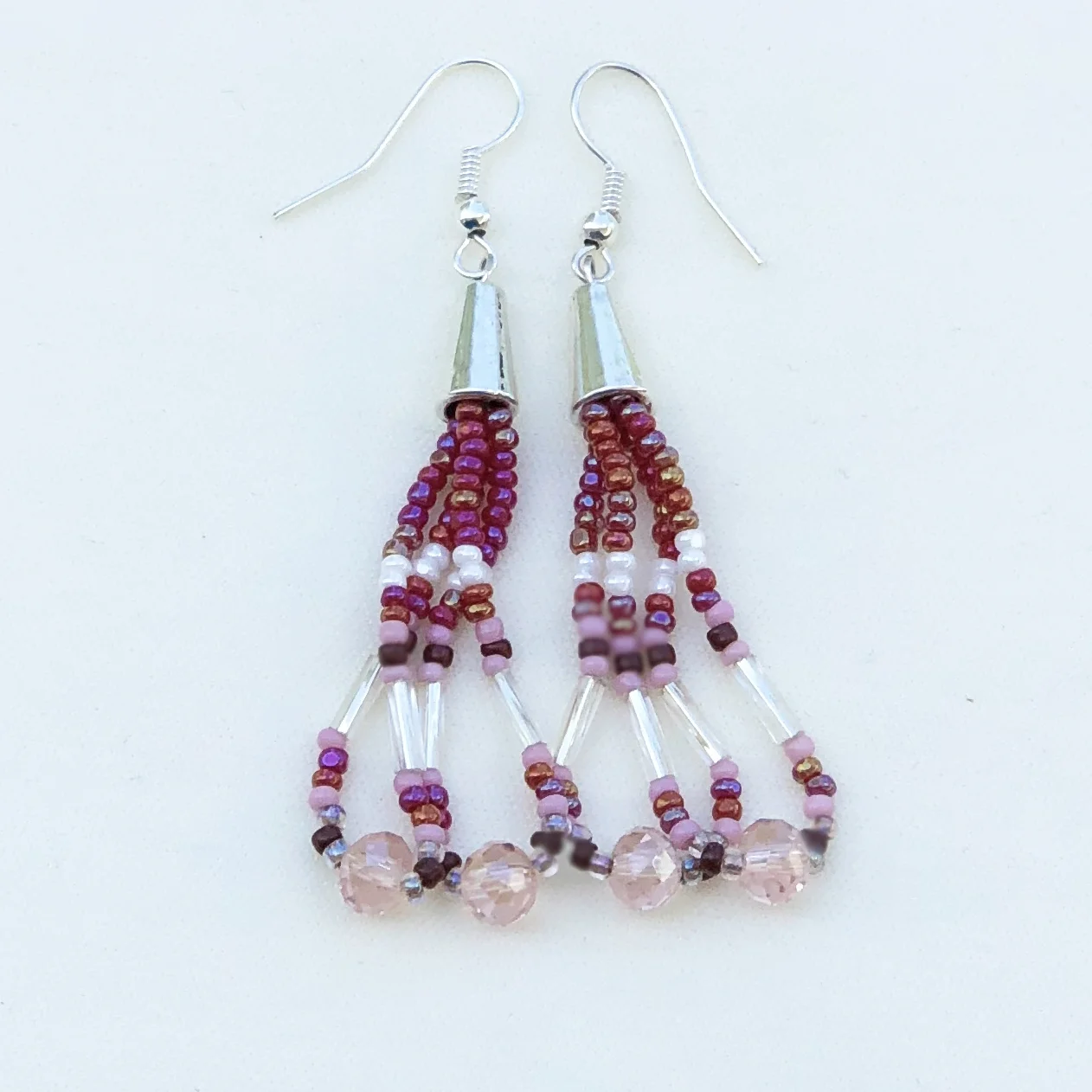dark pink earrings