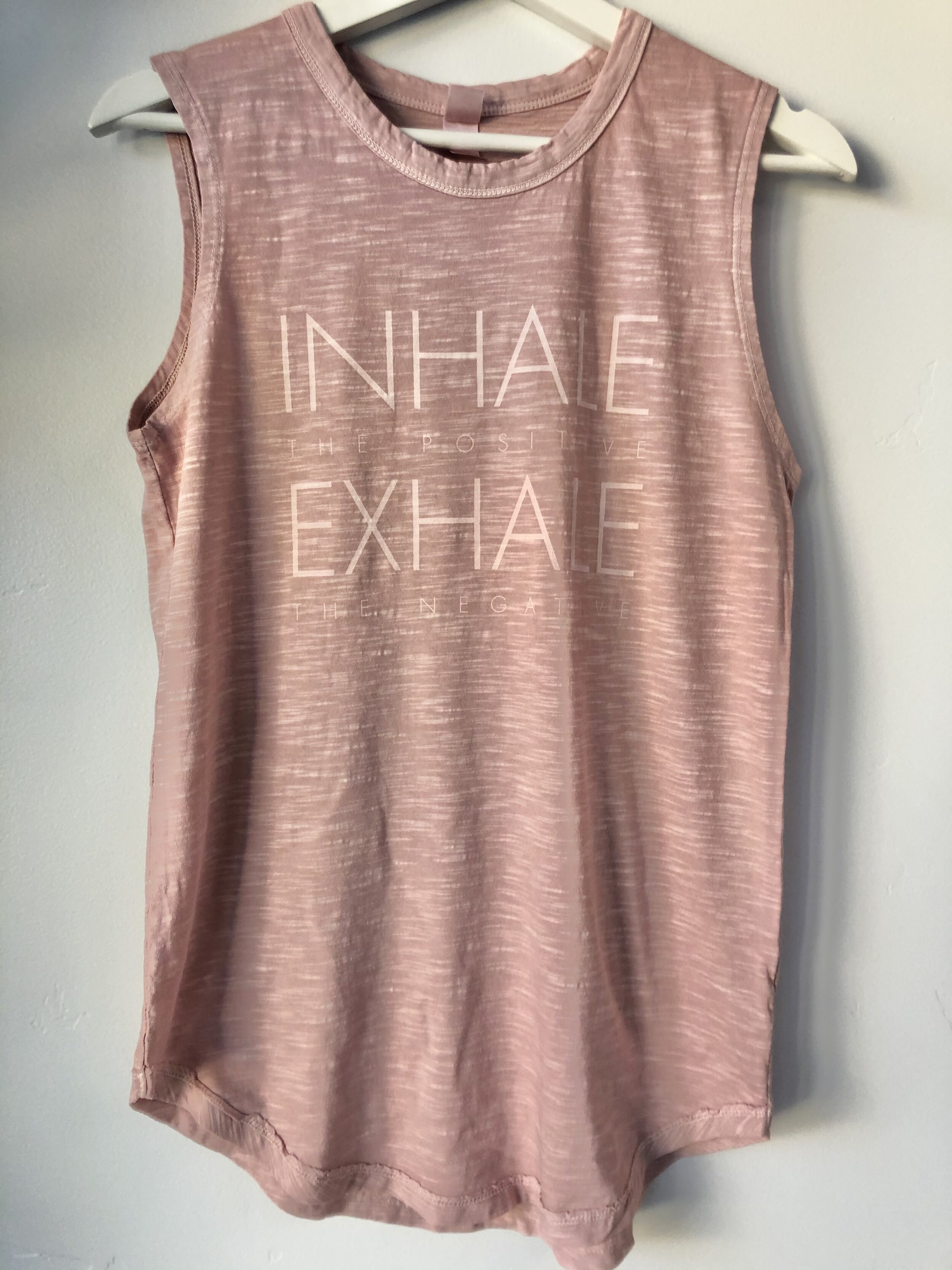 Inhale Exhale Rose Pink Tank — Bond Fitness