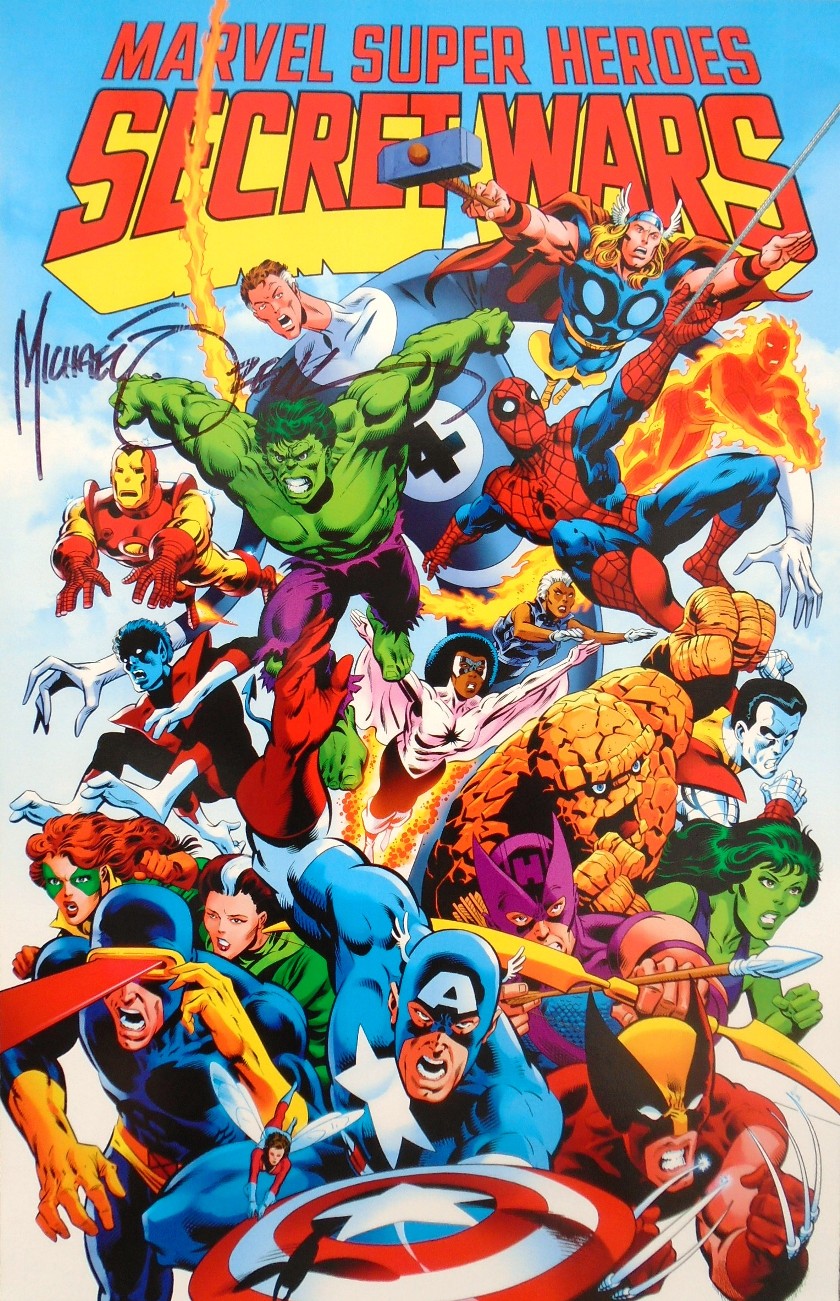 Secret Wars Signed Print By Mike Zeck Lucky Target Comics