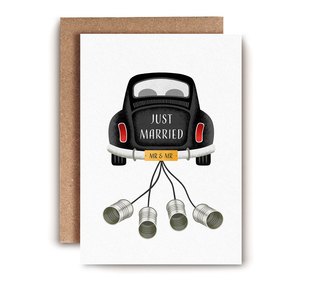 Just Married Car Card