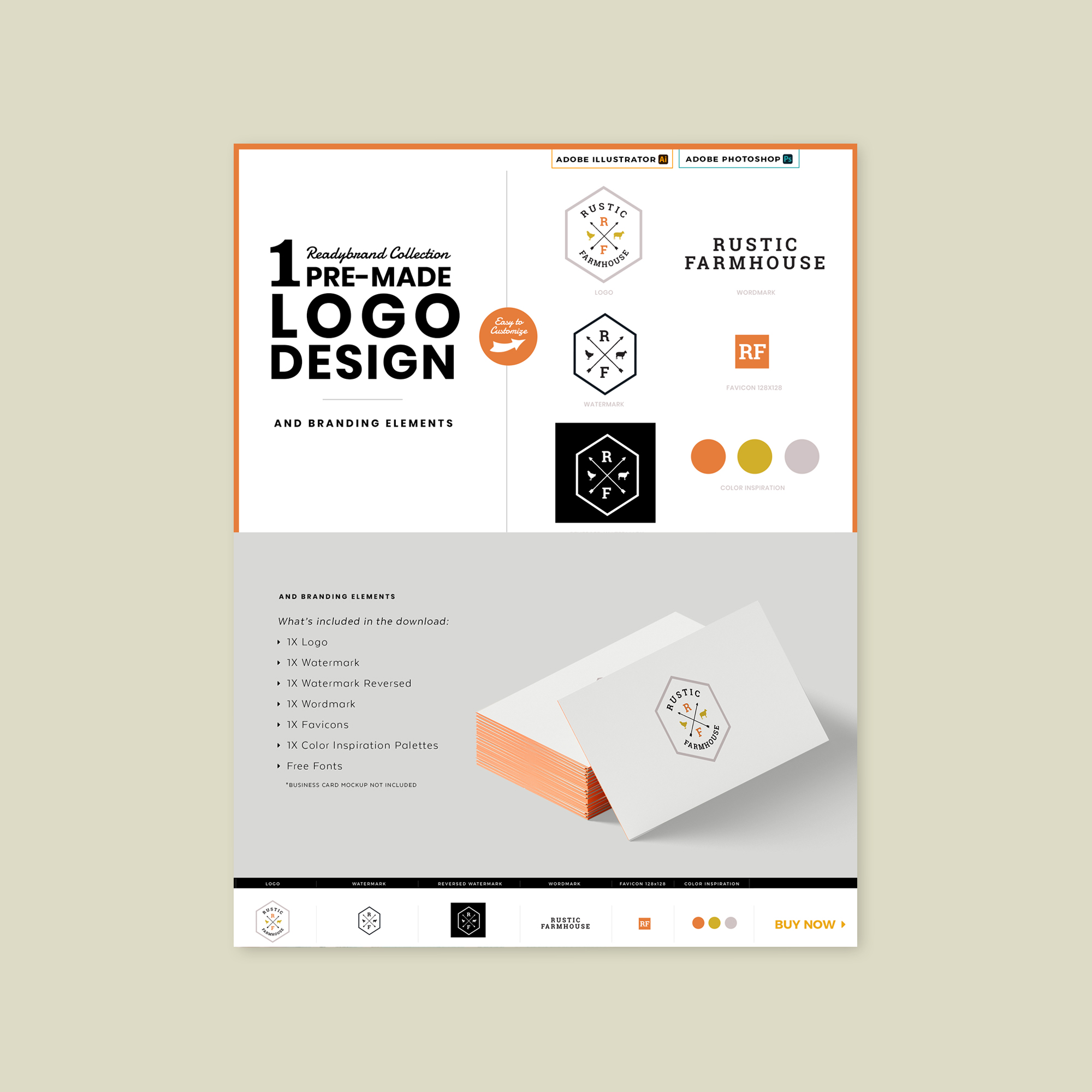 Readybrand Collection 1 Pre Made Logo Design Template Happy Monday Creative