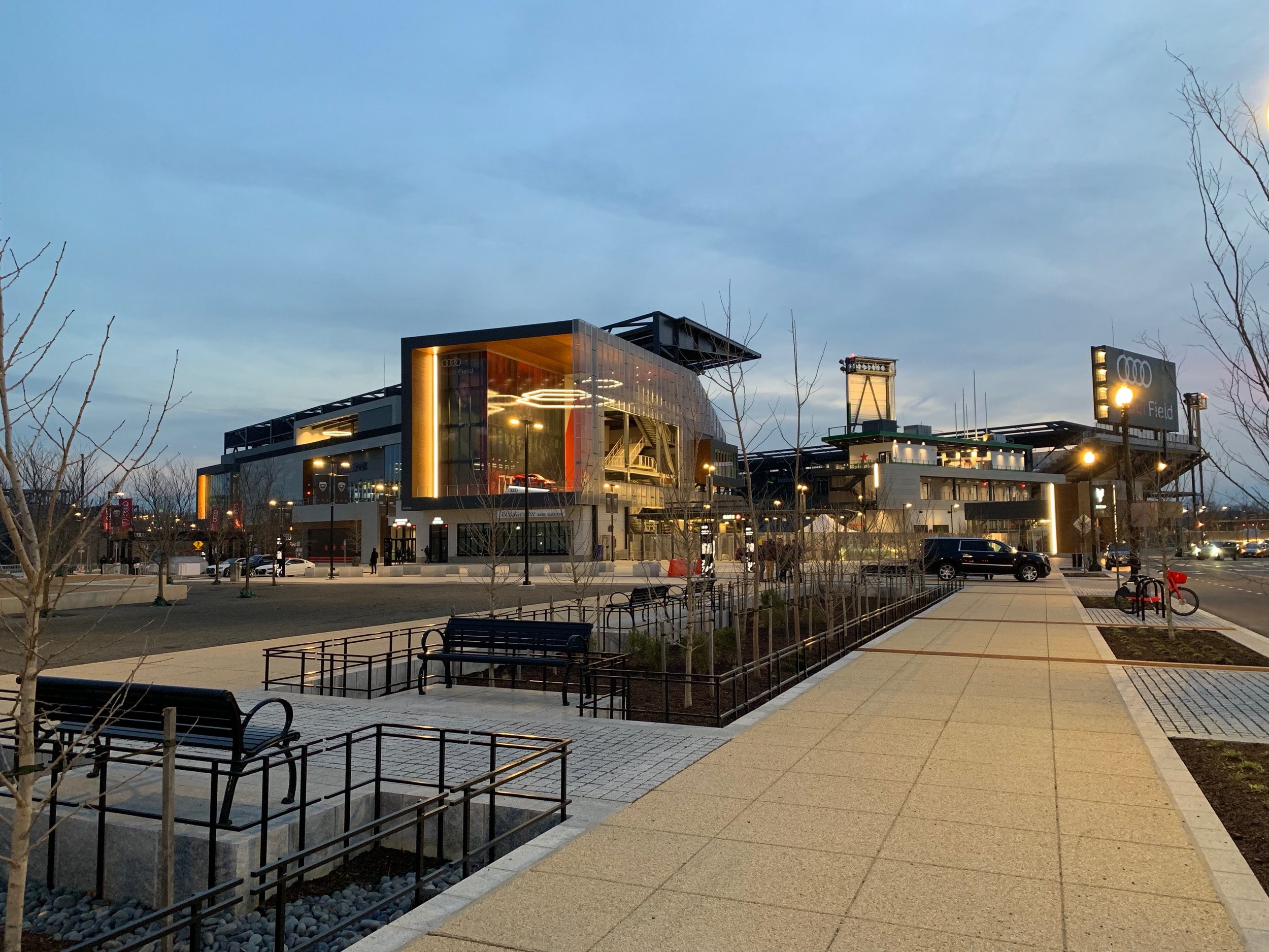 奥迪球场(Audi Field),亚特兰大联队(Atlanta United)与华盛顿特区联队(D.C. United)比赛前一晚