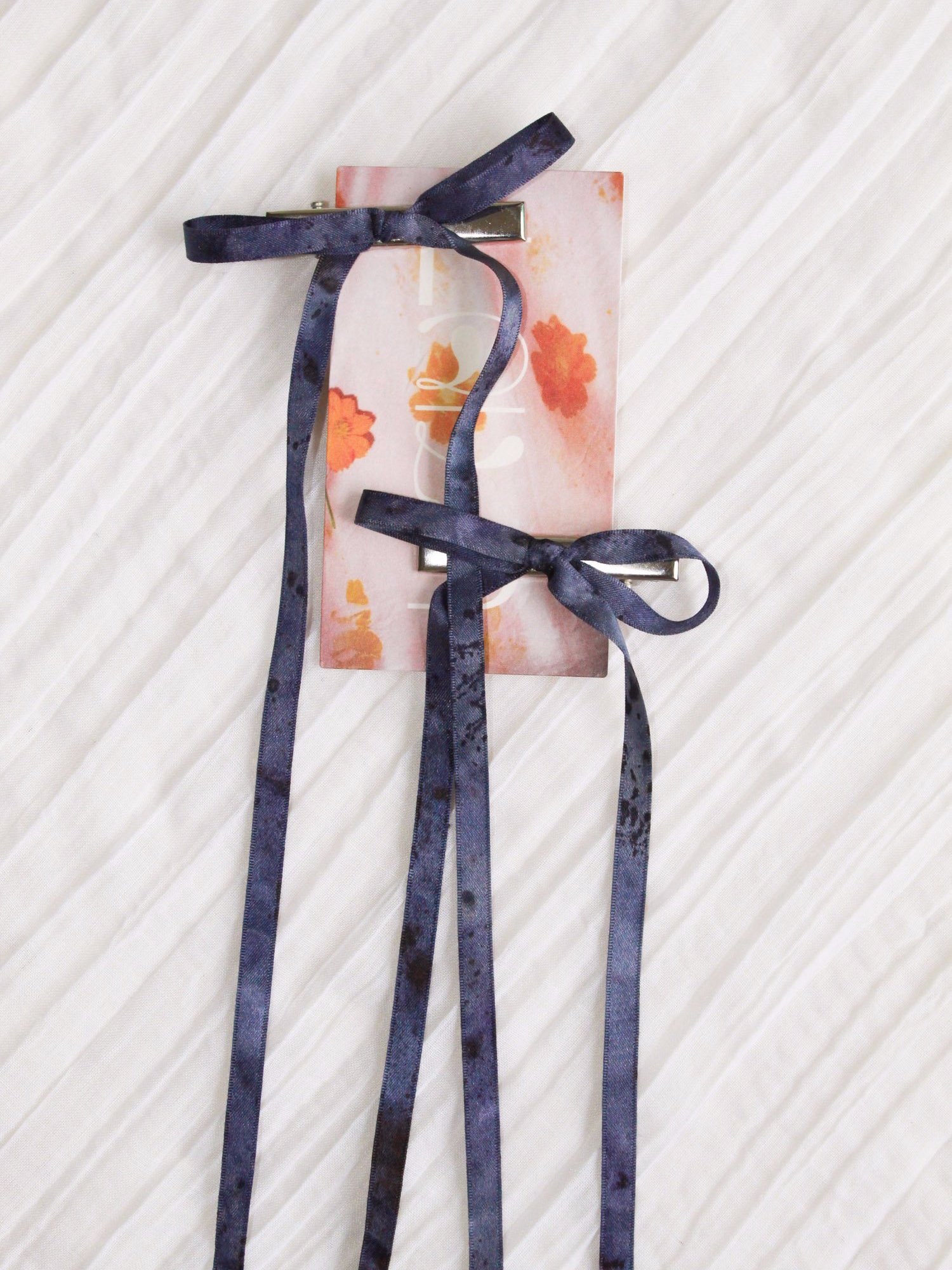 Silk Bow Clips - Thin Ribbon — Laila Textiles
