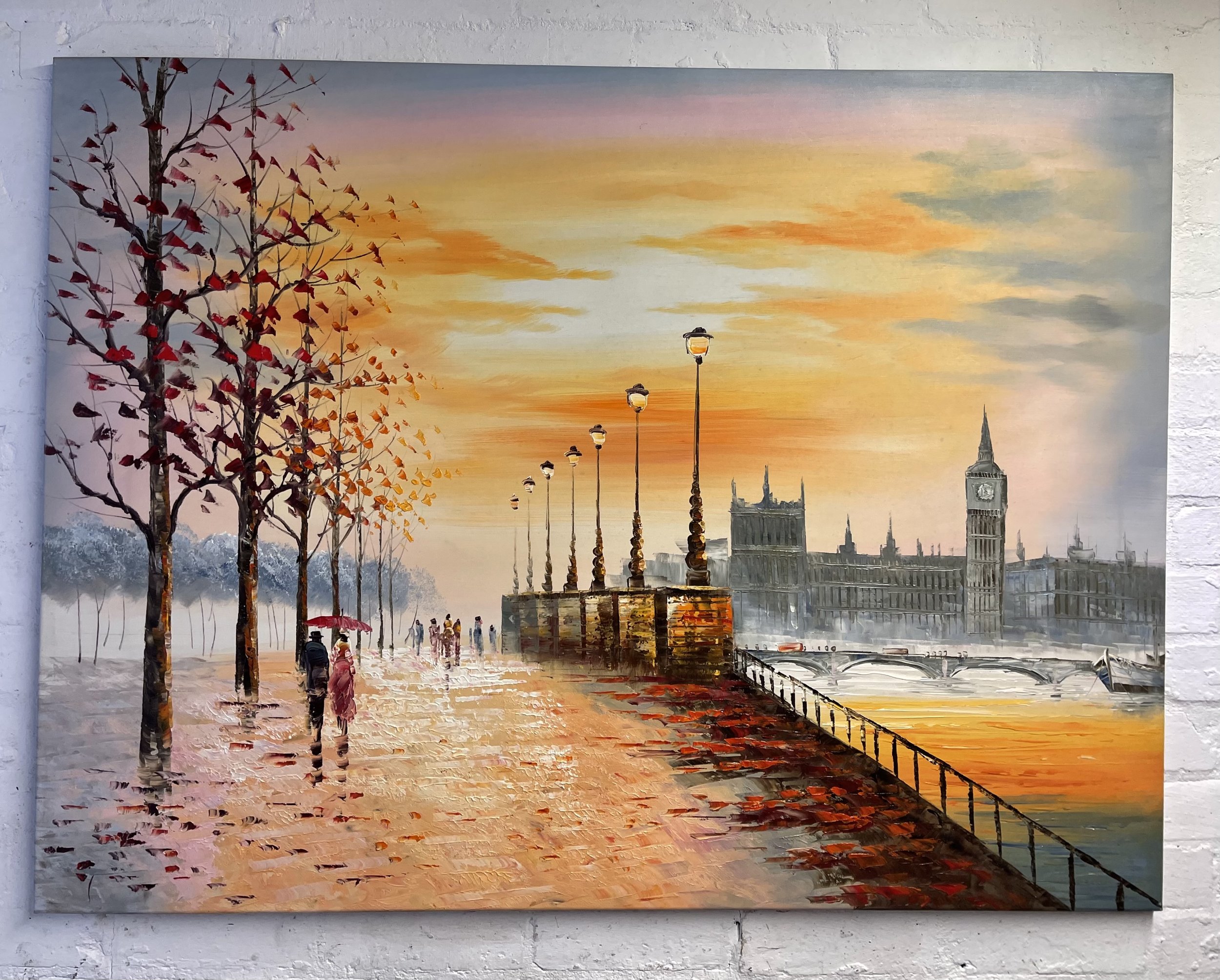 London Sunrise Southbank Big Ben View — Pickartsso - Urban contemporary pop  art. Beautiful paintings & framing.