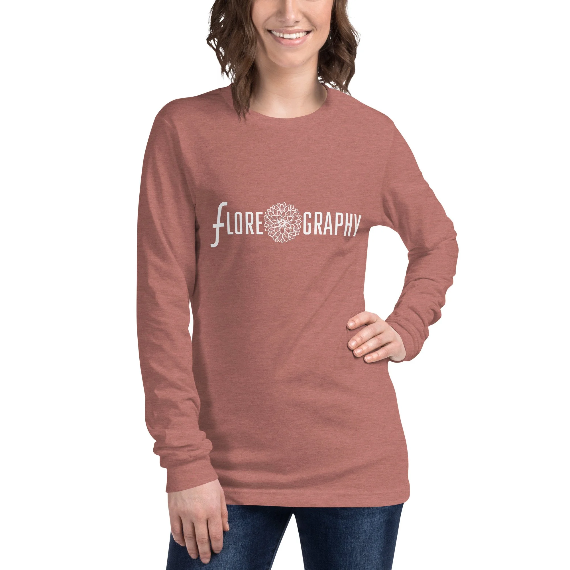 ●WOOALONG● FLOR LOGO LONG SLEEVE T-SHIRT Tシャツ 男女兼用 ○WOOALONG○ FLOR LOGO LONG SLEEVE T-SHIRT 2色 韓国発 大人気