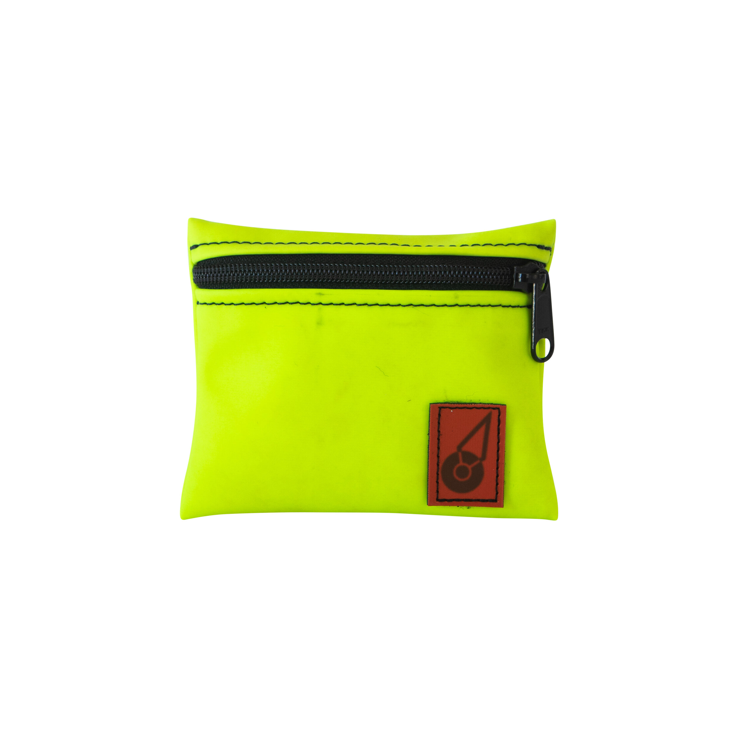 Money Pouch in Neon Leather Yellow