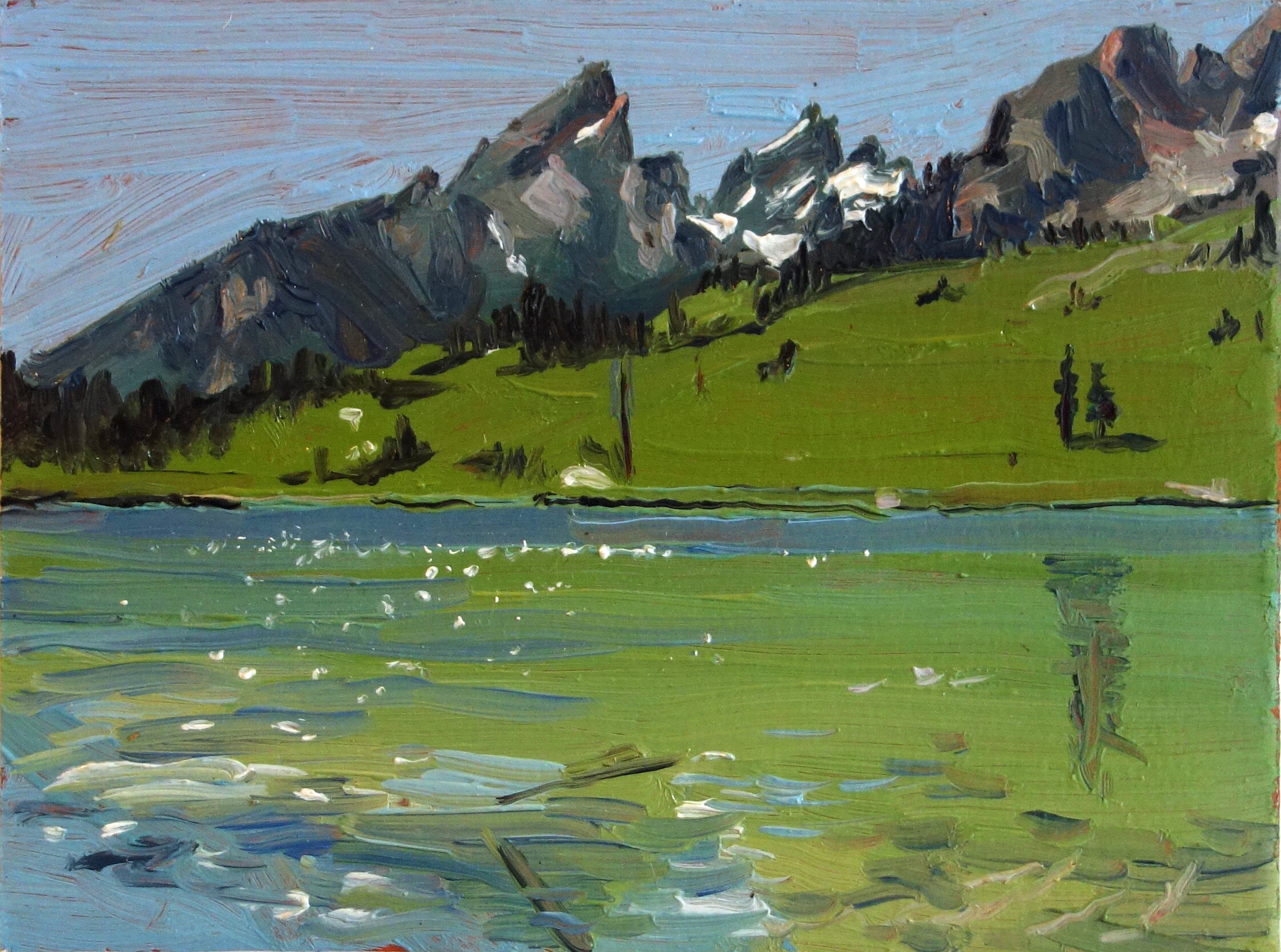 Leigh Lake Jackson Hole Wy 6x5 Calloway Fine Art Consulting