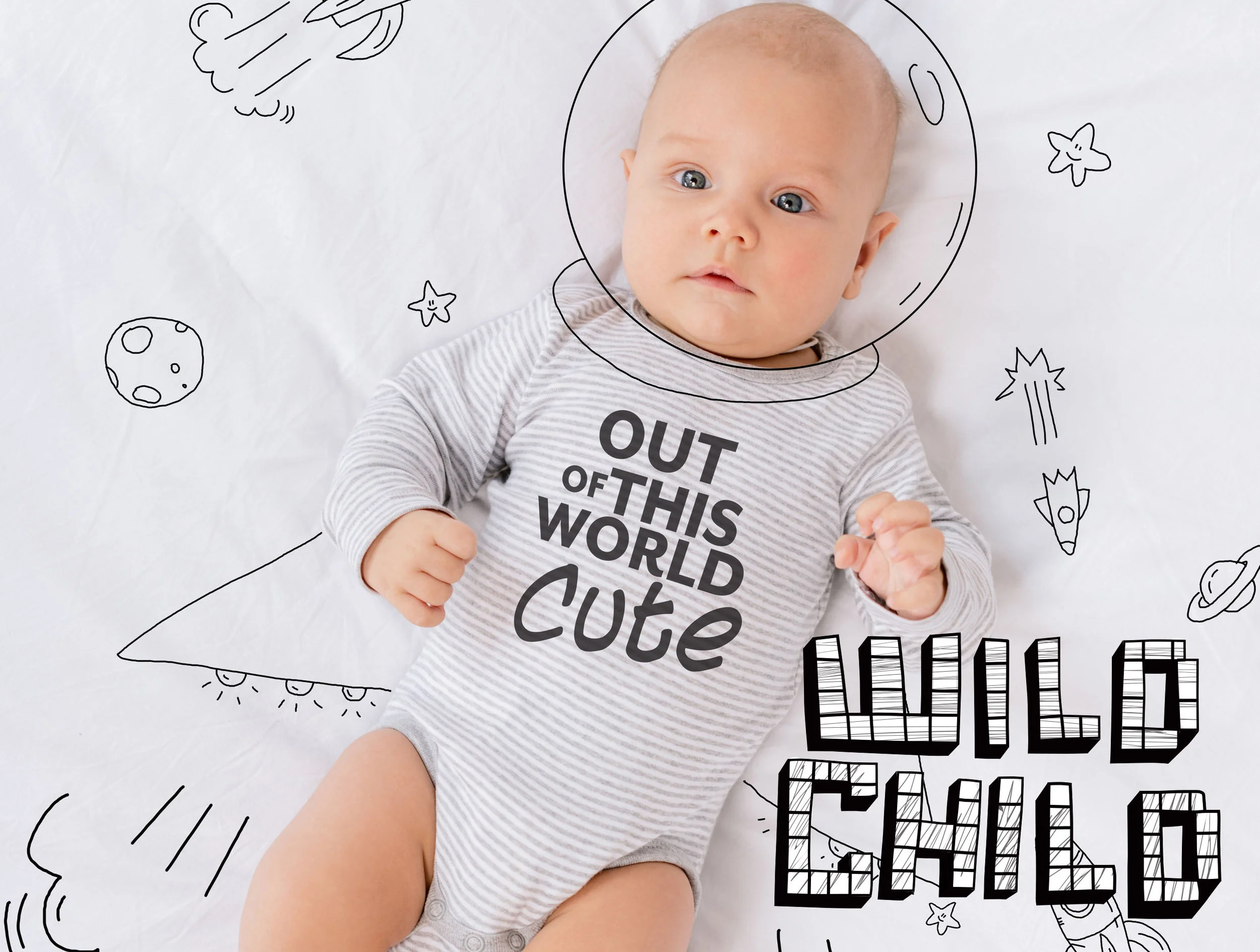 You can’t take yourself too seriously when considering our Wildchild assortment of graphic tops, tees and bibs. Trendy, irreverent and often hilarious, they’re the perfect choice for discerning babies everywhere!
