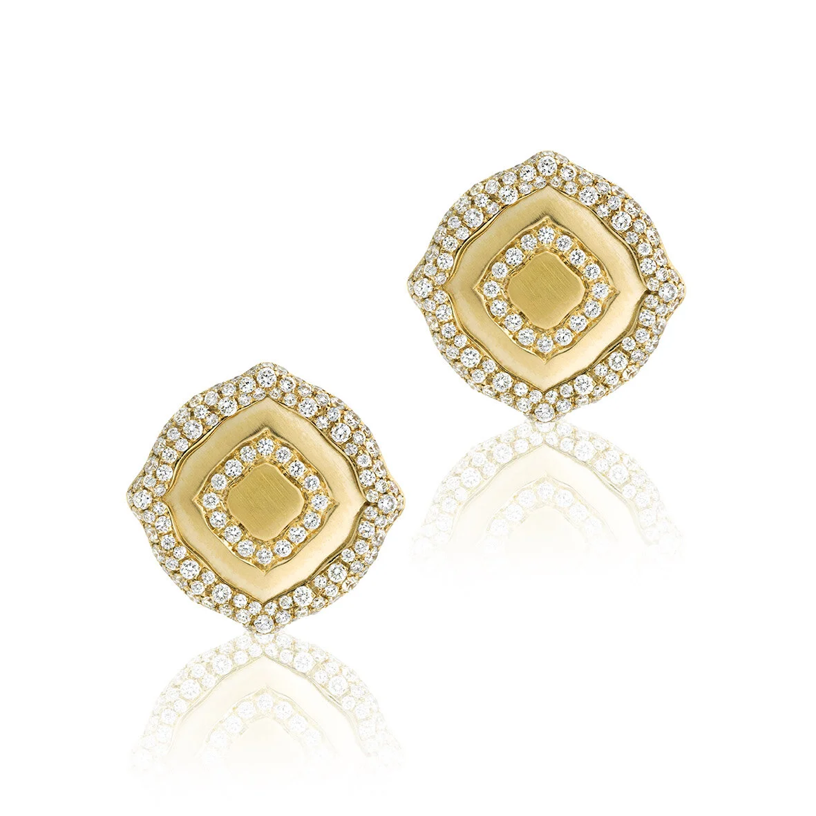 white gold ear studs