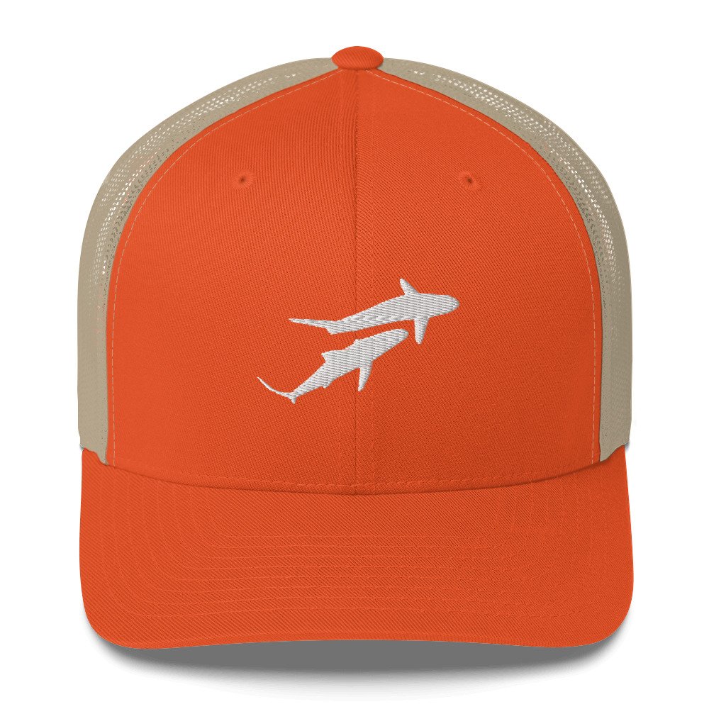 Trucker Cap - Orange/Khaki — Saving the Blue