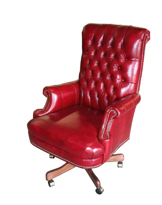 Lily ubehag lære Red Tufted Office Chair — Alexis B. Holt Design Group, LLC