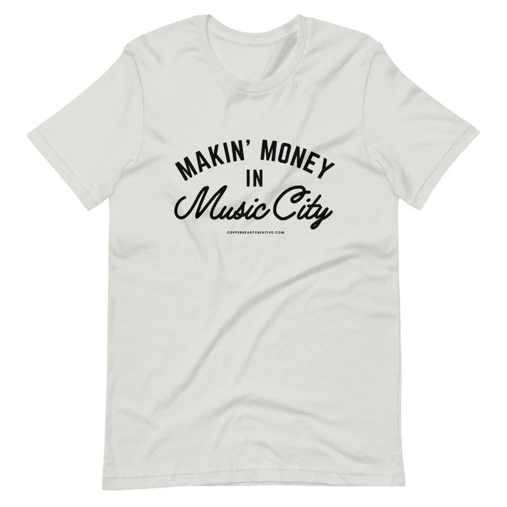 floating have a finger in the pie sample Makin' Money In Music City T-Shirt — Copperheart Creative