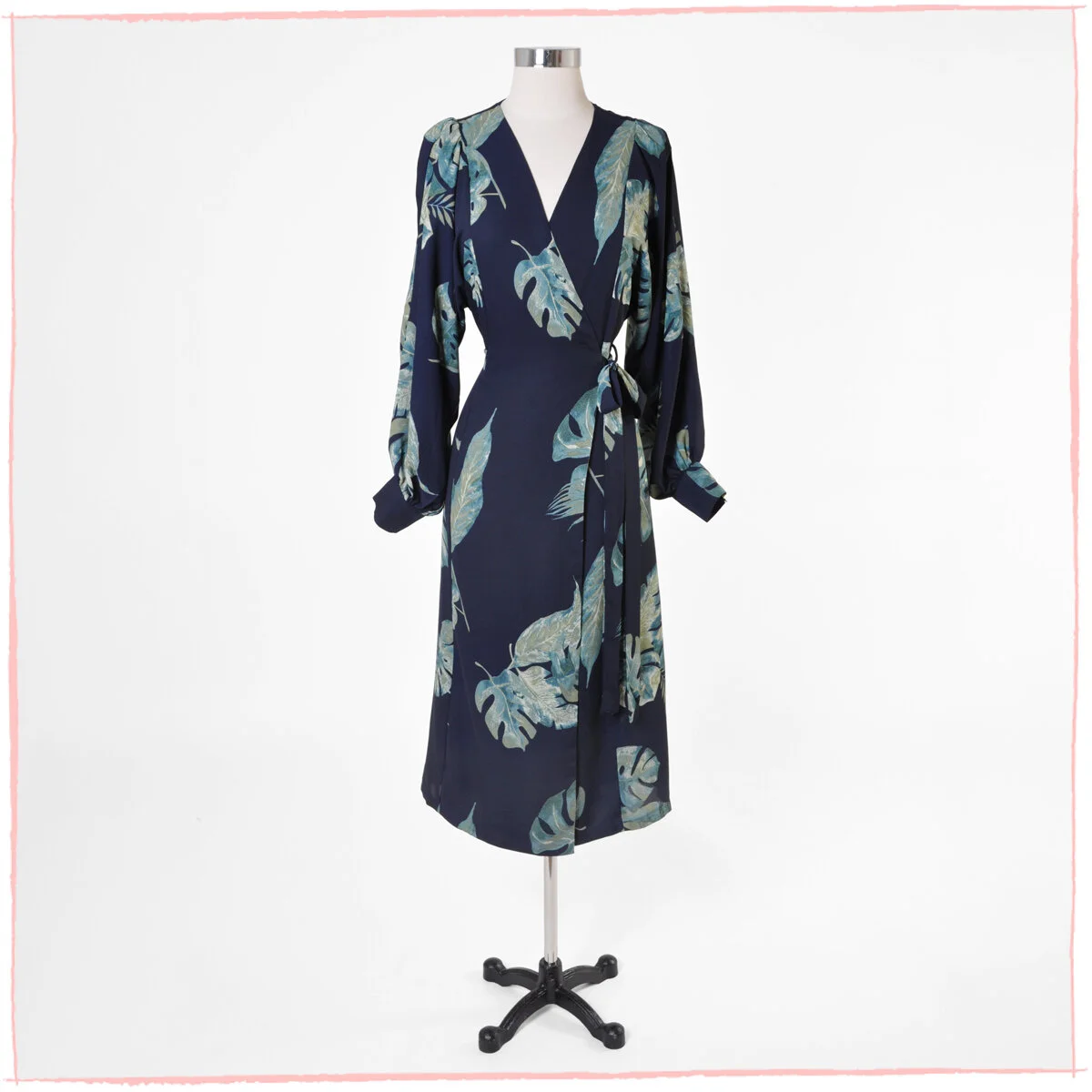 palm wrap dress