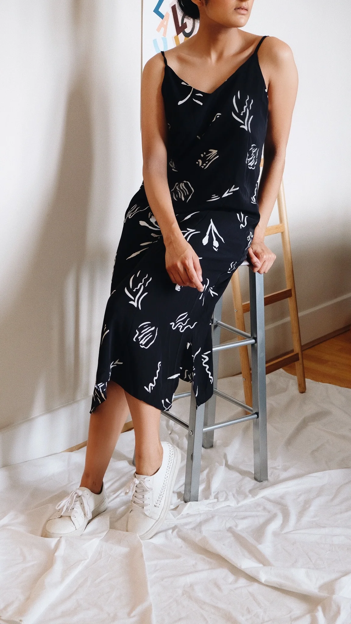 90s black slip dress