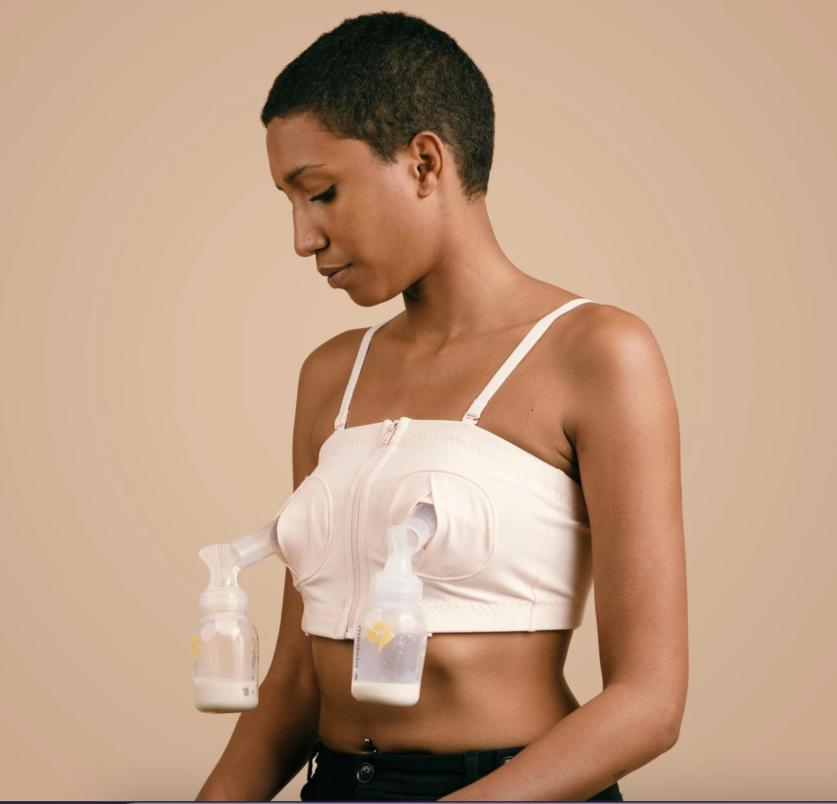 Pumping Bra Hands Free, Adjustable Breast Pump Bra And Nursing Bra