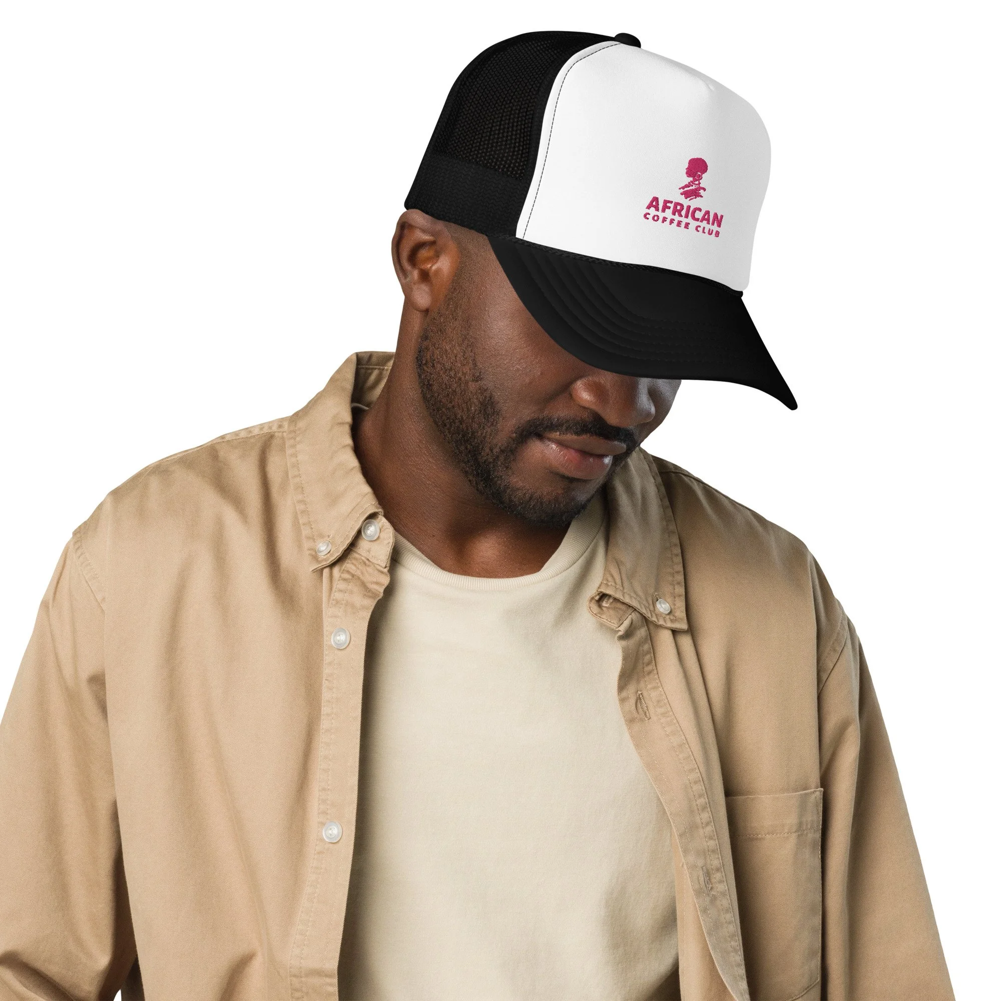Mens white cheap trucker cap