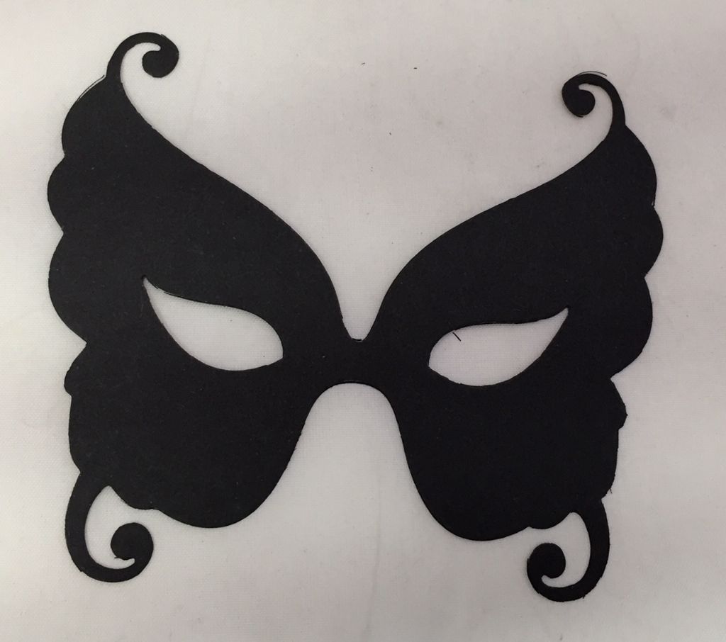 Vidner Glow Tegne forsikring Masquerade Mask * Set of Twelve * Black Cardstock — The Die Cut Shop