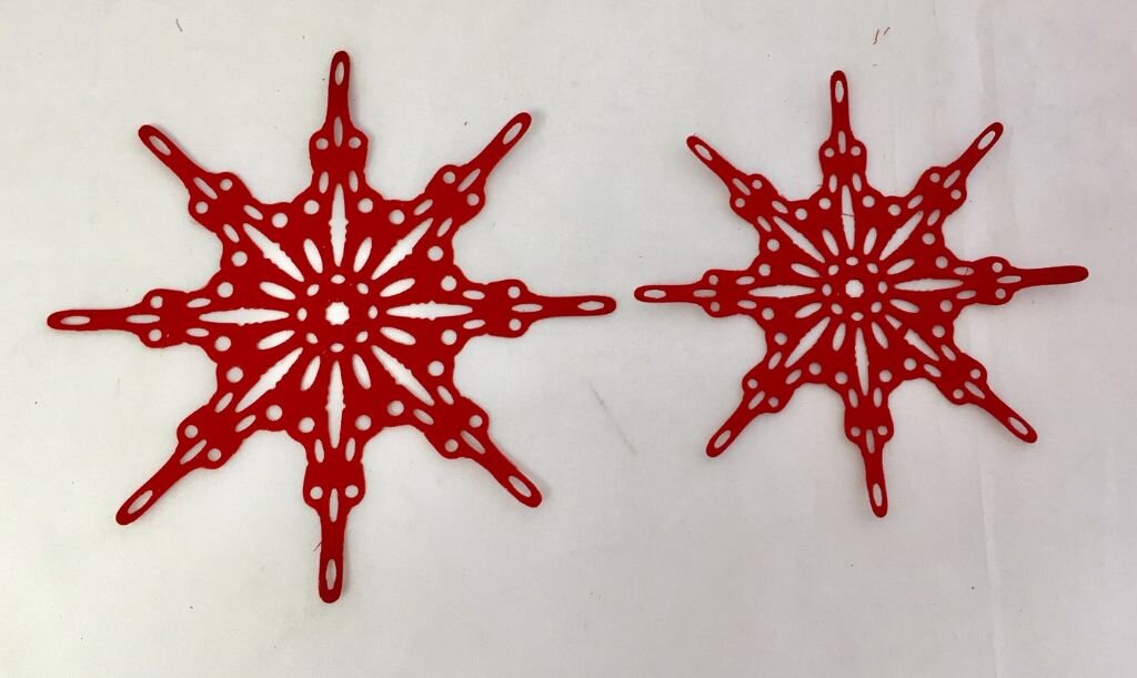 Fanciful Snowflakes * Four Sets * Red Cardstock * 8 Snowflakes — The Die  Cut Shop