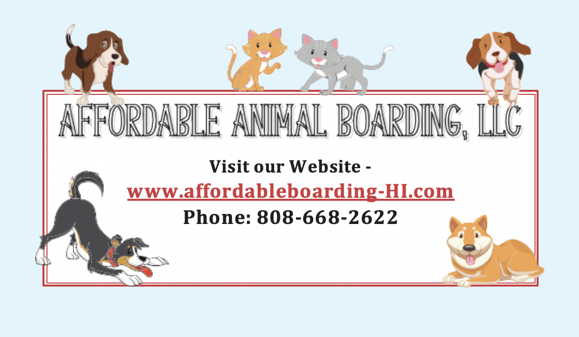 Affordable Animal Boarding Hawaii Honolulu 