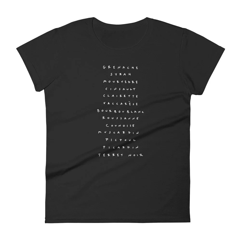 white t shirt with black writing womens
