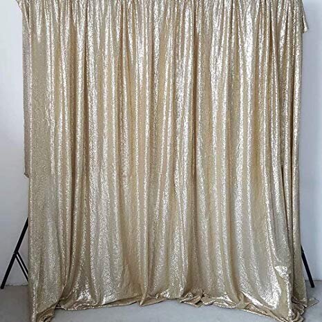 12' Gold Sequin Drape Rentals