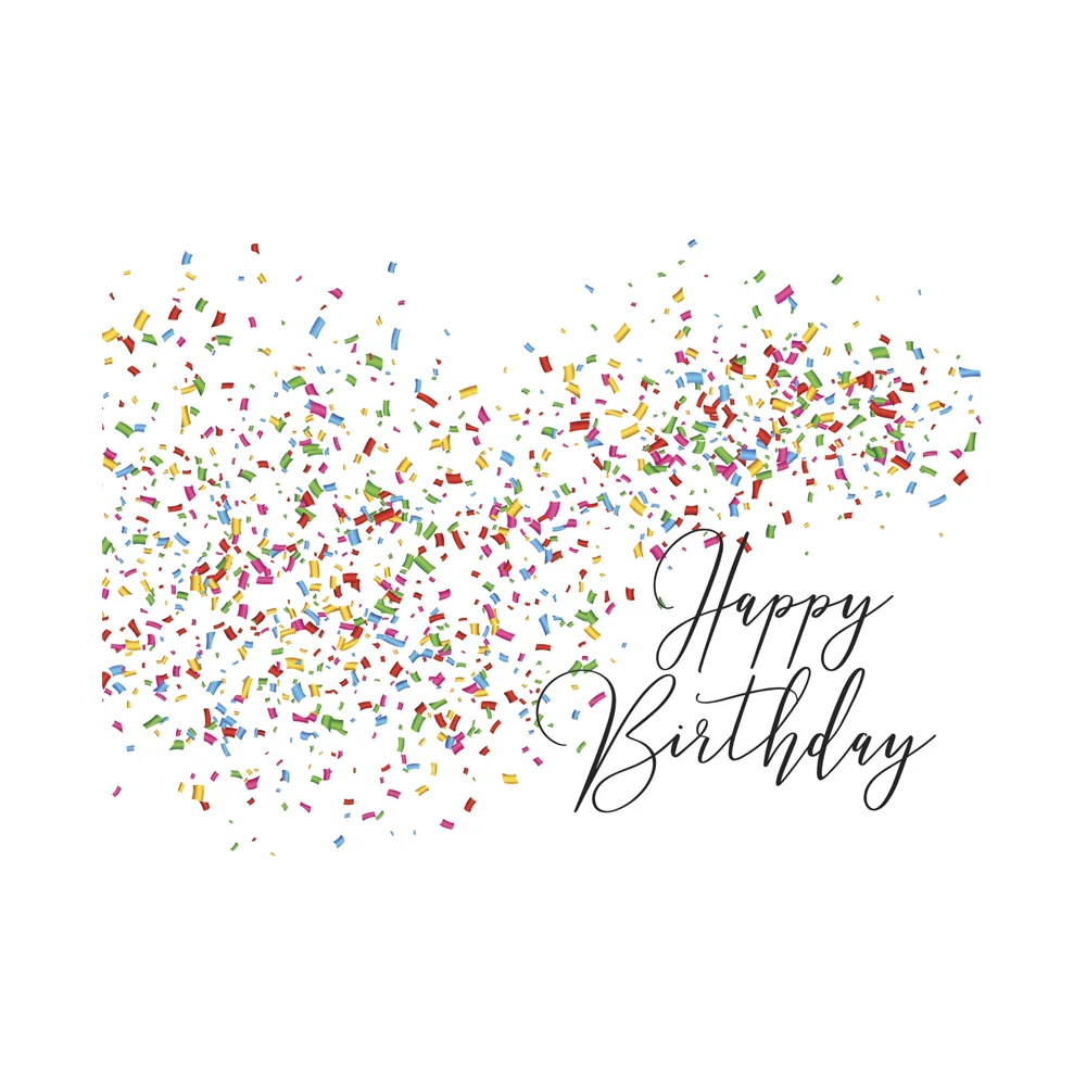 Confetti Happy Birthday Greeting Card 