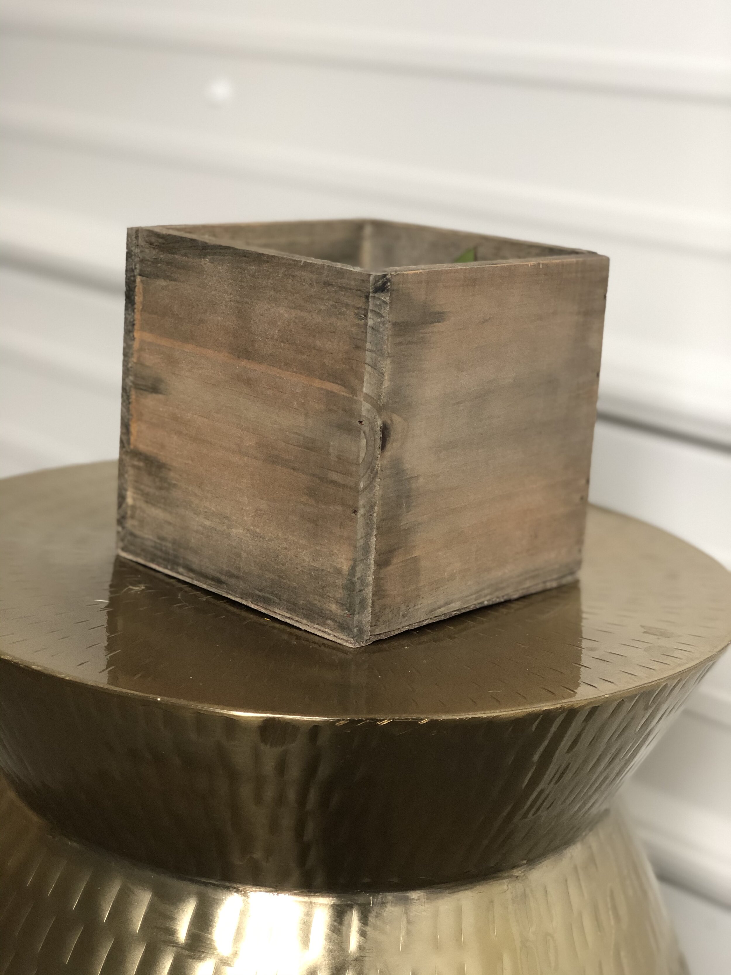 Square Wooden Box Centerpiece — Studio B Floral
