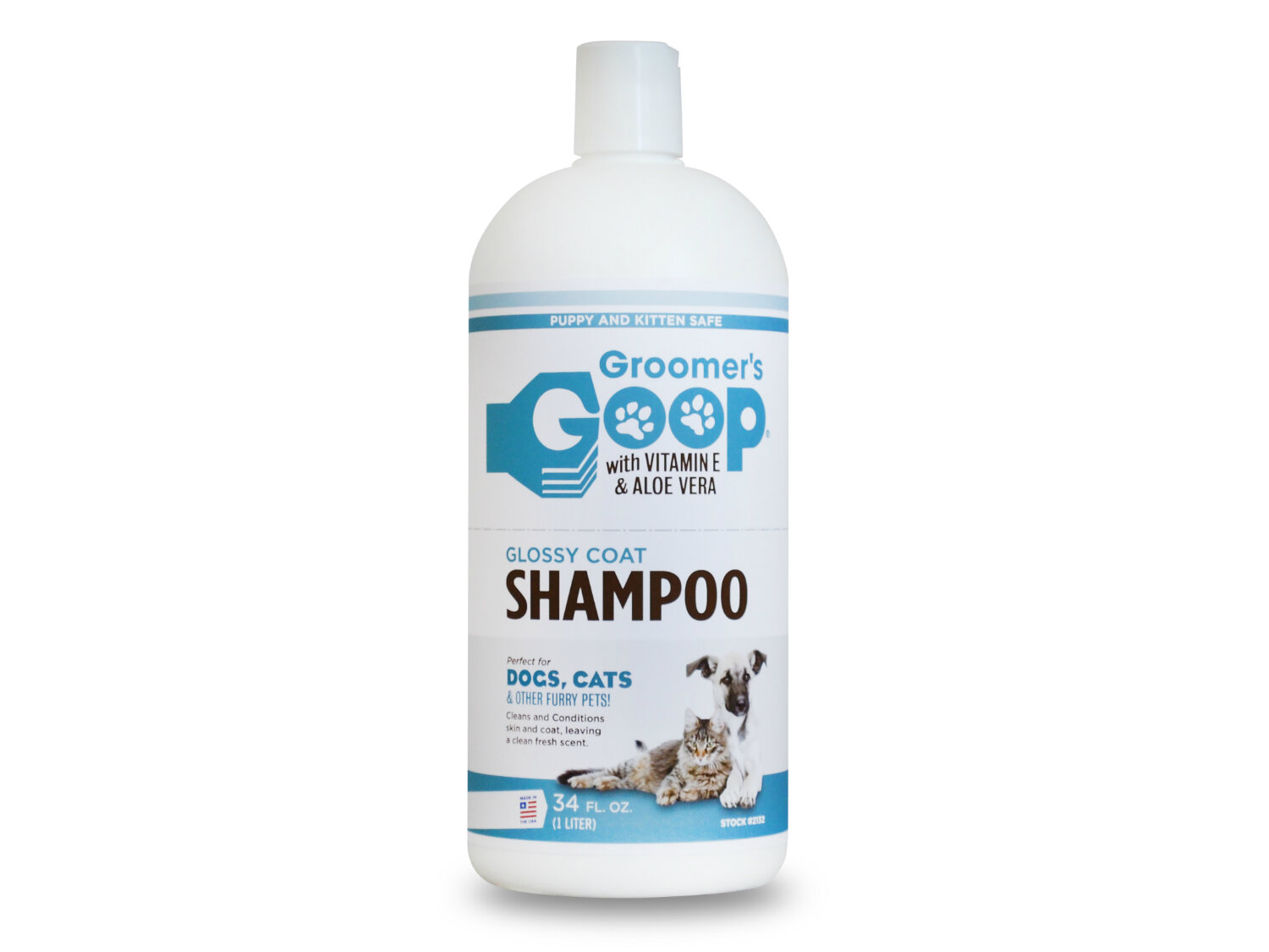 Groomer's Goop Glossy Coat Pet Shampoo - 34 oz. Bottle #2132 — Hand Cleaner and Stain Removers, All Goop Cleaners