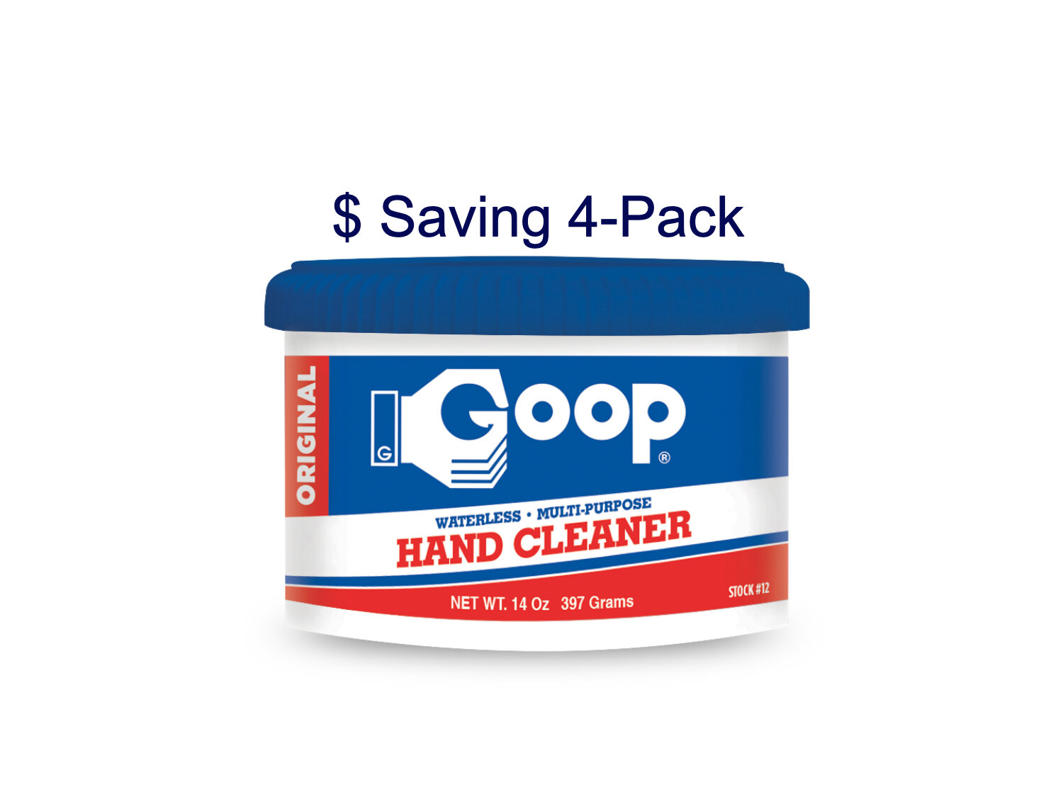 Original Goop Multi-Purpose Waterless Hand Cleaner and Stain Remover - 5 oz  Tube (Pack of 2)